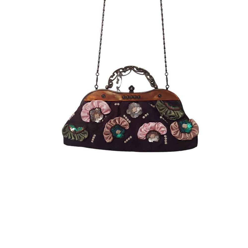 In's Floral Sequin Evening Purse